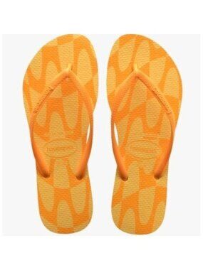 Havaianas Summer Sandals Women Caja Yellow Size US 8